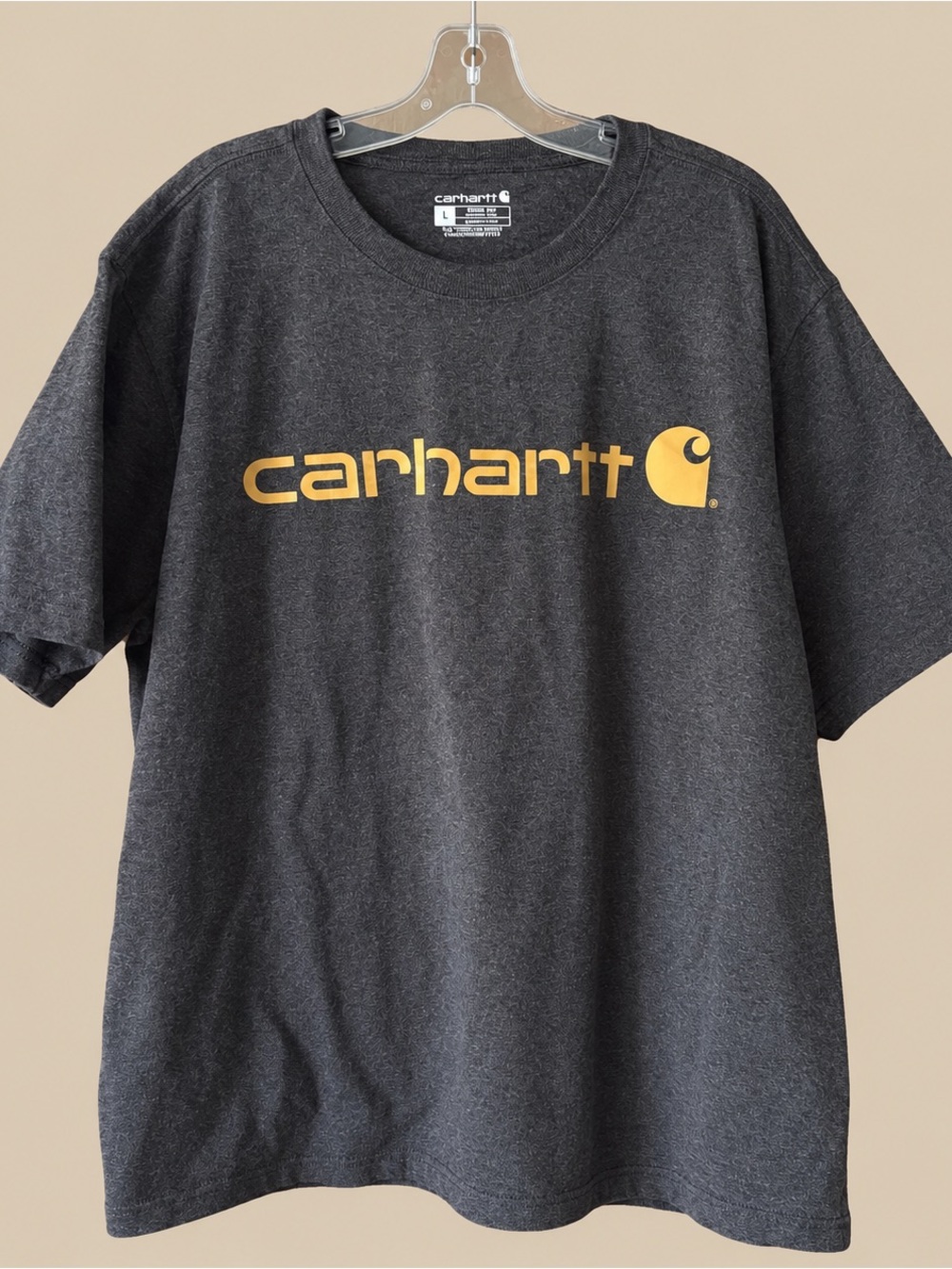 Carhartt Charcoal Logo Tee Loose Fit L